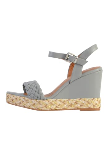 Divine Factory Sandale mit Keilabsatz Blau