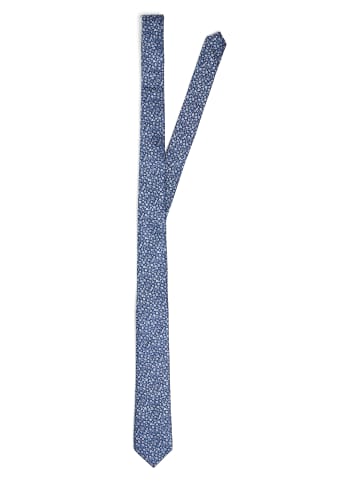 Finshley & Harding London Krawatte und Einstecktuch in indigo rosa - 0001