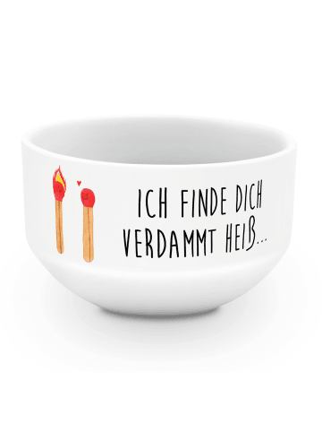 Mr. & Mrs. Panda schale Streichhölzer mit Spruch in Weiß