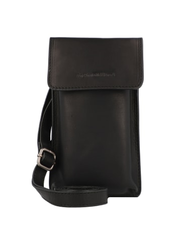 The Chesterfield Brand Wax Pull Up Handytasche Leder 11 cm in schwarz