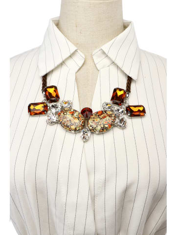 collezione alessandro Kurze Kette " Vania " in braun