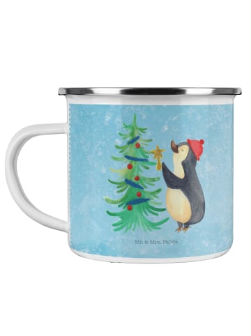 Mr. & Mrs. Panda Becher Pinguin Weihnachtsbaum ohne Spruch in Eisblau