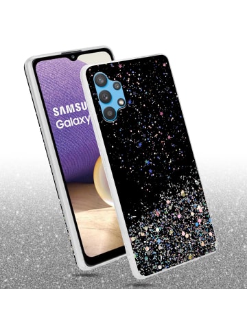 cadorabo Hülle für Samsung Galaxy A32 5G Glitter in Schwarz mit Glitter