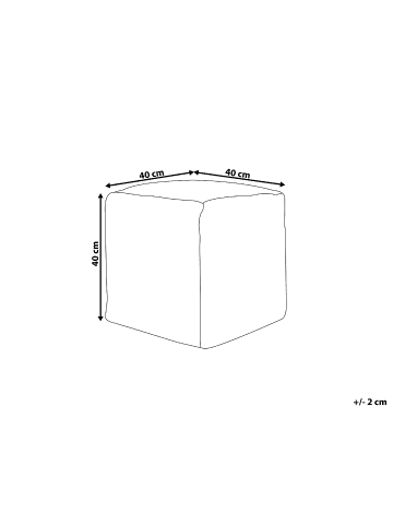 Beliani Pouf PANDRAN in Schwarz/Weiß - (W) 40 x (H) 40 x (L) 40 cm