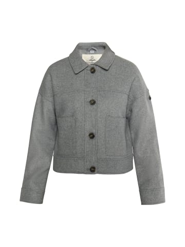 DreiMaster Damen Übergangsjacke Aus Wollgemisch in Grau Melange