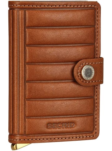 Secrid Geldbörse Premium Miniwallet Emboss Lines in Cognac
