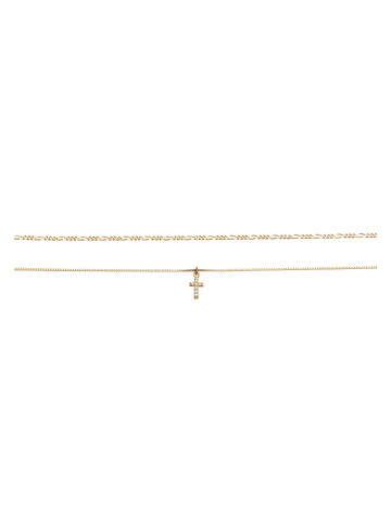 Elli Halskette 925 Sterling Silber Kreuz in Gold