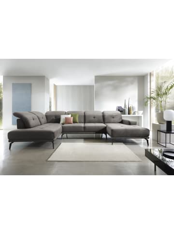 MF Design Brita Recamiere Links in Mausgrau -  (L) 205 x (B) 350 x (H) 107 cm