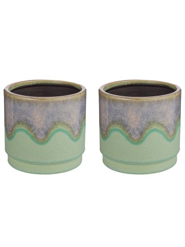 Butlers Blumenübertopf PAINTED 2er-Set in Grün