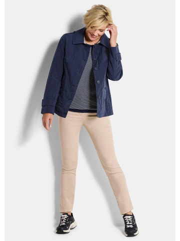 GOLDNER Trenchcoat Übergangsjacke mit Crash-Optik in marine