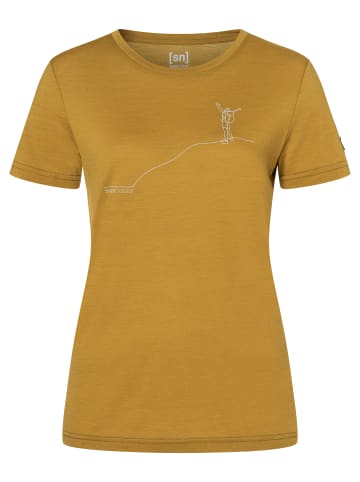 super.natural Merino T-Shirt W GIPFELGLÜCK TEE in braun