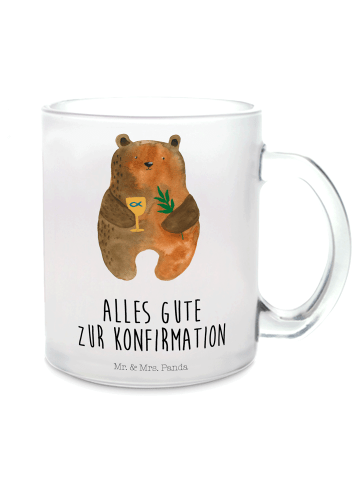 Mr. & Mrs. Panda Becher Bär Konfirmation mit Spruch in Transparent