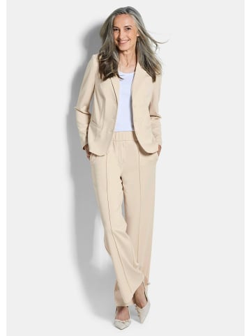 GOLDNER Viskoseblazer mit Reverskragen in stein