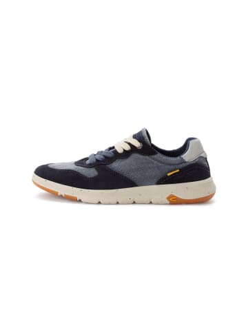 Camel Active Sneaker aus Used Canvas und Spaltleder in Blau