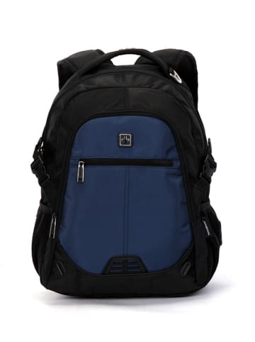 COFI 1453 Reisetasche Rucksack mit 3 Fächern in Blau