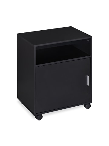 relaxdays Rollcontainer in Schwarz - (B)48 x (H)57 x (T)34 cm