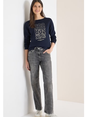Cecil Shirt mit Stickerei in Blau