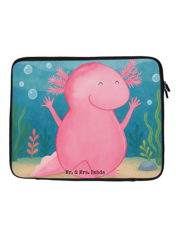 Mr. & Mrs. Panda Laptoptasche Axolotl Hurra Design ohne Spruch in Weiß