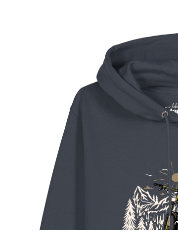 wat? Apparel Sweatshirt Mountainbike und Berge in India Ink Grey