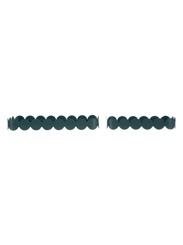 Mauro Ferretti Leere, türkisfarbene Metalltaschen, 2er-Set, 40×16,5×4,5 cm – 29×12×4,5 cm