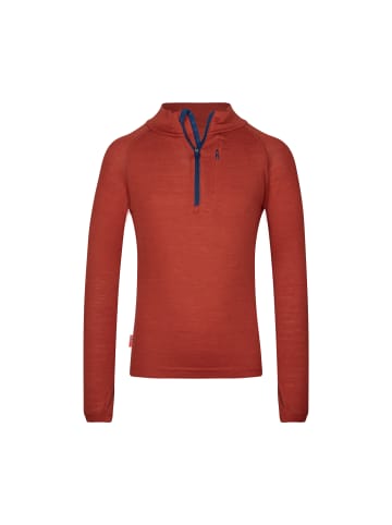 Trollkids Half Zip Pullover "Lofoten" in Rostrot/Mystik Blau