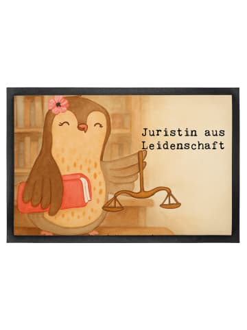 Mr. & Mrs. Panda fußmatte Juristin Leidenschaft Design mit Spruch in Weiß