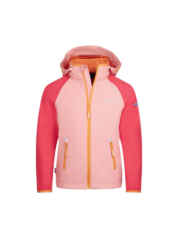 Trollkids Softshell Jacke Zip Off "Rondane" in Koralle/Kirschrot