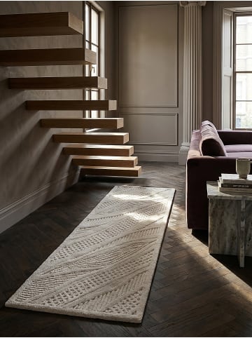 KADIMA DESIGN Teppich Wolle Handgetuftet CARVE Abstrakt Wohnzimmer Modern Wohnlich in Natur