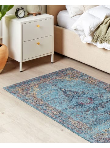 Beliani Kurzflor KANSU in Blau/Rot/Beige - (W) 160 x (H) 1 x (L) 230 cm
