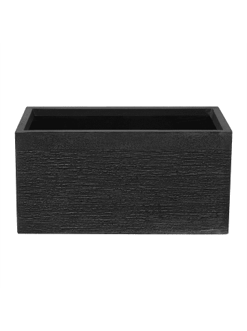 Beliani Outdoor Blumentopf MYRA in Schwarz - (W) 60 x (H) 30 x (L) 29 cm