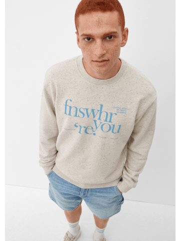 QS Sweatshirt langarm in Beige