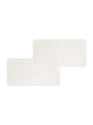 Villeroy & Boch 2-tlg. Servierplatten Manufacture Rock in in weiß
