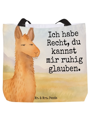 Mr. & Mrs. Panda Totebag Lamakopf Genervt Design mit Spruch in Weiß