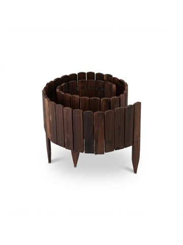 relaxdays Beeteinfassung in Dunkelbraun - (B)200 x (H)25 cm