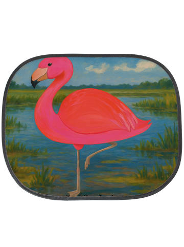 Mr. & Mrs. Panda Sonnenblende Flamingo Classic Design ohne Spruch in Weiß