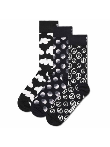 Happy Socks Socken 3er Pack in Black and White