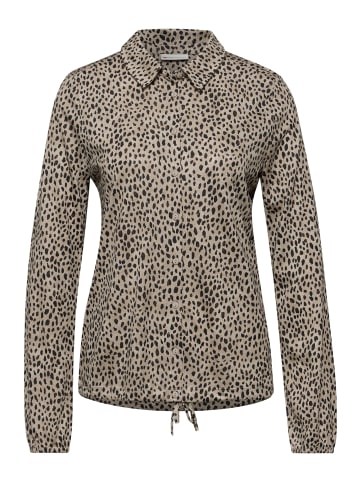 Street One LTD QR printed jersey blouse w in Sanded Beige