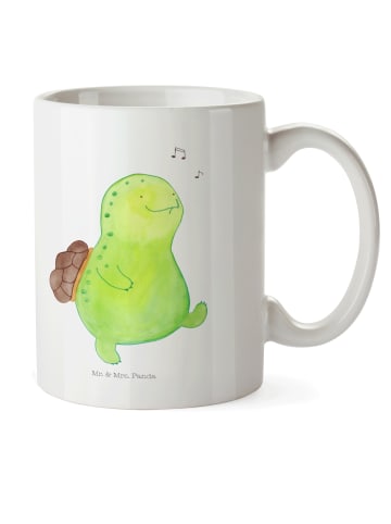 Mr. & Mrs. Panda Plastikbecher Schildkröte Pfeifen ohne Spruch in Weiß