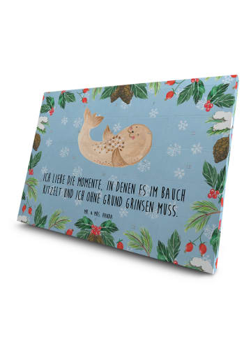Mr. & Mrs. Panda Adventskalender Robbe Liegen mit Spruch in Eisblau