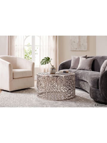 FineBuy Couchtisch in Silber / Aluminium / 60x60x35