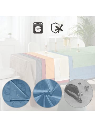 Erwin Müller Jacquard Mitteldecke Greven in blau