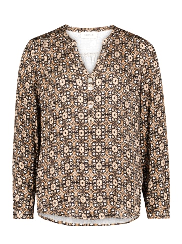 CARTOON Casual-Bluse mit Muster in Camel/Black
