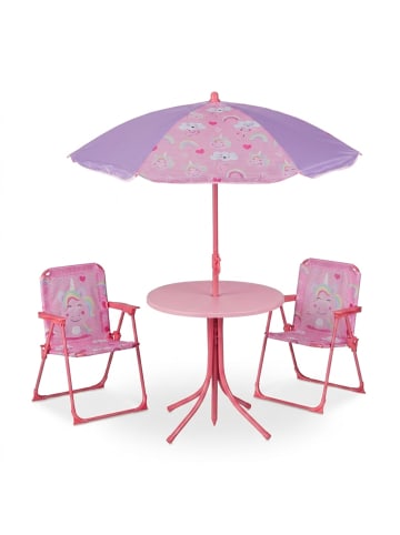 relaxdays Camping Kindersitzgruppe "Einhorn" in Pink