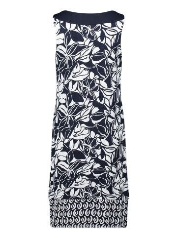 Betty Barclay Jerseykleid ohne Arm in Dunkelblau/Weiß
