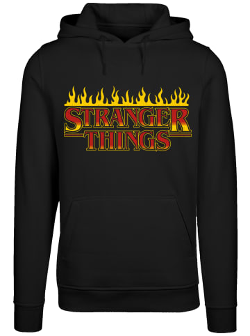 F4NT4STIC Hoodie Stranger Things Fire Logo Men Netflix TV Series in schwarz