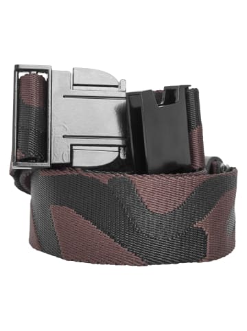 Urban Classics Urban Classics Unisex Jaquard Camo Belt in black/brown