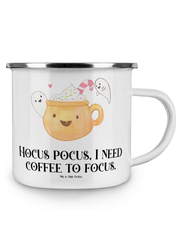 Mr. & Mrs. Panda Henkeltasse Kaffee Gespenst mit Spruch in Weiß
