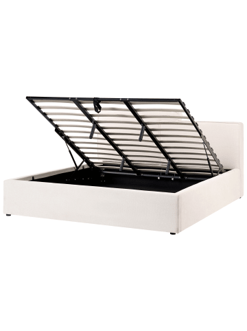 Beliani Doppelbett LAGARDE in Weiß/Schwarz - (W) 196 x (H) 105 x (L) 224 cm