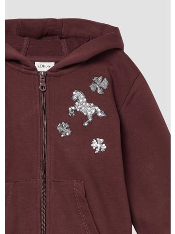 s.Oliver Sweatshirt Jacke in 4927_bordeaux