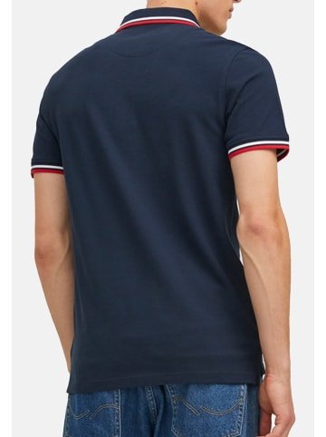 Jack & Jones Poloshirt Paulos - Slim Fit in Dunkelblau / rot